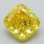 2.71 Ct. Fancy Vivid Yellow Cushion Lab Grown Diamond