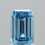 1.5 Ct. Fancy Vivid Blue Emerald Lab Grown Diamond