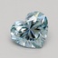 1.02 Ct. Fancy Intense Blue Heart Lab Grown Diamond