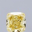 1.28 Ct. Fancy Intense Yellow Cushion Lab Grown Diamond
