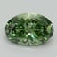 1.69 Ct. Fancy Vivid Green Oval Lab Grown Diamond
