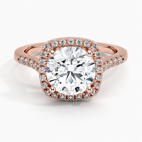 14K Rose Gold Odessa Halo Diamond Ring (1/5 ct. tw.)