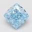 4.11 Ct. Fancy Vivid Blue Cushion Lab Grown Diamond