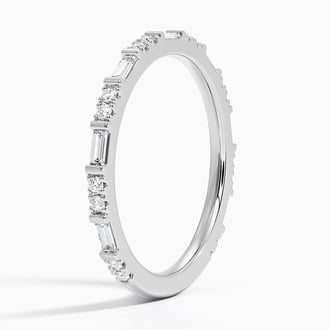 Luz Baguette and Round Diamond Ring