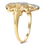 The Cosetta Ring, smalltop view on a hand