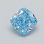 0.32 Ct. Fancy Vivid  Blue Cushion Lab Grown Diamond