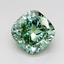 1.90 Ct. Fancy Vivid Green Cushion Lab Grown Diamond