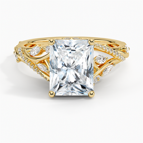 18K Yellow Gold Begonia Vine Diamond Ring (1/2 ct. tw.)