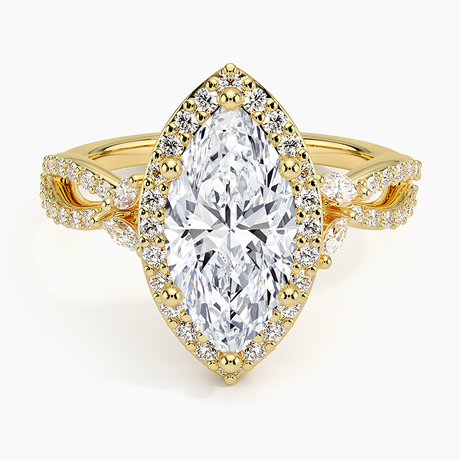 18K Yellow Gold Luxe Willow Halo Diamond Ring (2/5 ct. tw.)
