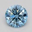 0.53 Ct. Fancy Vivid  Blue Round Lab Grown Diamond