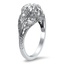 The Merna Ring, smalltop view on a hand