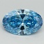 4.05 Ct. Fancy Vivid Blue Oval Lab Grown Diamond