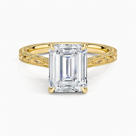 Engraved Engagement Ring - Elsie