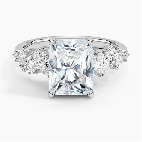 18K White Gold Olivetta Tapered Diamond Ring (1/2 ct. tw.)