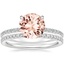 18KW Morganite Demi Diamond Ring with Luxe Ballad Diamond Ring, smalltop view