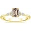 18K Yellow Gold Nadia Diamond Ring, smalltop view