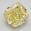 3.27 Ct. Fancy Intense Yellow Cushion Lab Grown Diamond