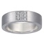 Custom Flat Matte Band with Pave Diamond Square