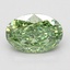 1.60 Ct. Fancy Vivid Green Oval Lab Grown Diamond