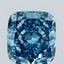 3.51 Ct. Fancy Vivid Blue Cushion Lab Grown Diamond