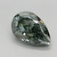 2.07 Ct. Fancy Vivid Green Pear Lab Grown Diamond