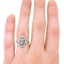 The Minette Ring, smallzoomed in top view on a hand