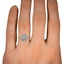 The Ailis Ring, smallzoomed in top view on a hand
