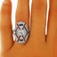 The Brianna Ring, smalltop view on a hand