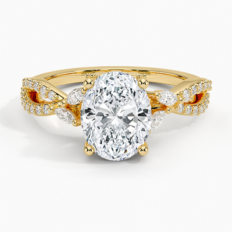 18K Yellow Gold Adorned Luxe Willow Diamond Ring (1/3 ct. tw.)