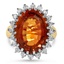 Retro Citrine Cocktail Ring