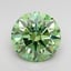 1.70 Ct. Fancy Vivid Green Round Lab Grown Diamond
