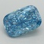1.20 Ct. Fancy Vivid Blue Cushion Lab Grown Diamond