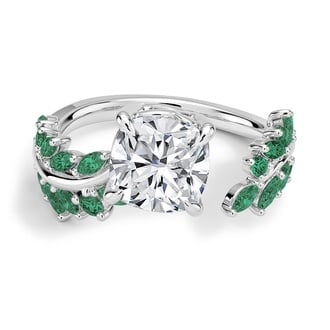 Custom Sweeping Ivy Diamond Open Ring