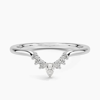 Lunette Diamond Ring (1/10 ct. tw.) in 18K White Gold