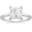 18K White Gold Four-Prong Comfort Fit 1.5mm Ring, smalltop view