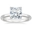 18K White Gold Alula Diamond Ring, smalltop view