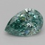 1.59 Ct. Fancy Vivid Green Pear Lab Grown Diamond