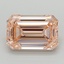 1.84 Ct. Fancy Intense Pinkish Orange Emerald Lab Grown Diamond