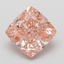 3.08 Ct. Fancy Vivid Pink Cushion Lab Grown Diamond