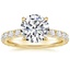 18K Yellow Gold Anthology Three-Quarter Coverage Diamond Ring, smalltop view