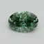 1.69 Ct. Fancy Vivid Pacific Green Oval Lab Grown Diamond