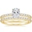 18K Yellow Gold Petite Shared Prong Bridal Set (1/2 ct. tw.)