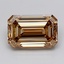 5.92 Ct. Light  Brown Emerald Lab Grown Diamond