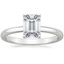 18K White Gold Comfort Fit 2mm Solitaire Ring, smalltop view