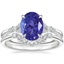 18K White Gold Nadia Diamond Ring with Aria Contoured Diamond Ring