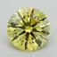 1.23 Ct. Fancy Vivid Yellow Round Lab Grown Diamond