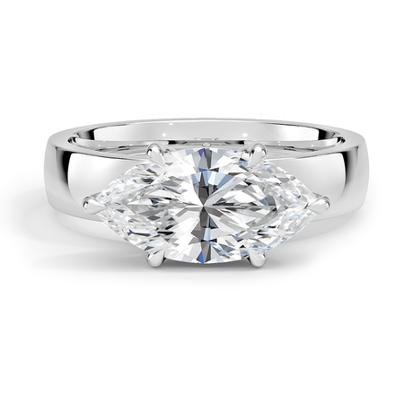 Platinum Peyton East-West Solitaire Ring