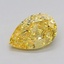 2.09 Ct. Fancy Vivid  Yellow Pear Lab Grown Diamond