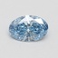 0.51 Ct. Fancy Vivid Blue Oval Lab Grown Diamond