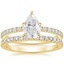 18KY Moissanite Bliss Diamond Ring (1/6 ct. tw.) with Bliss Diamond Ring (1/5 ct. tw.), smalltop view